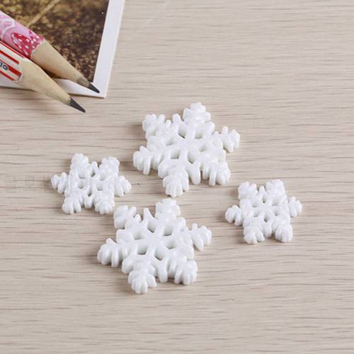White Snow Flake Decoration Moss Micro-landscape Landscaping Ornaments Size Christmas Snowflake Resin Cartoon Crafts Ornaments