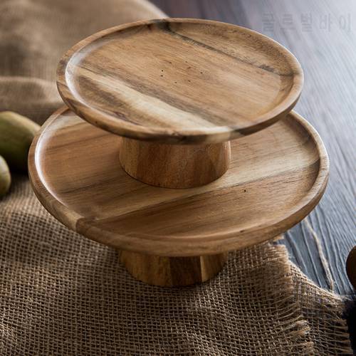 Japanese style Wooden plate Food fruit dessert plates For home sushi cake stand Wooden tray decoration Wood Dish tableware gift