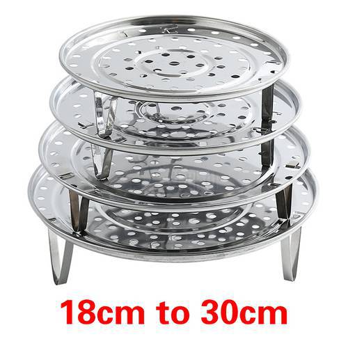 18-30CM Stainless Steel Steamer Rack Stock Pot Steaming Tray Stand Cookware Tool bread Tray Kitchenware Cooking Tools