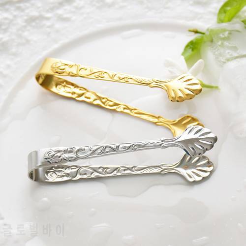 1PC Stainless Steel Ice Cube Clips Sugar Tongs Foods BBQ Clips Ice Clamp Tool Bar Kitchen Serving Tong Kitchen Accessories