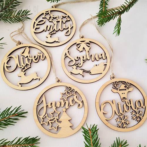 Personalized Wooden Christmas decorations, Christmas baubles, Eco-Friendly Christmas tree decorations, Snowflake ornaments