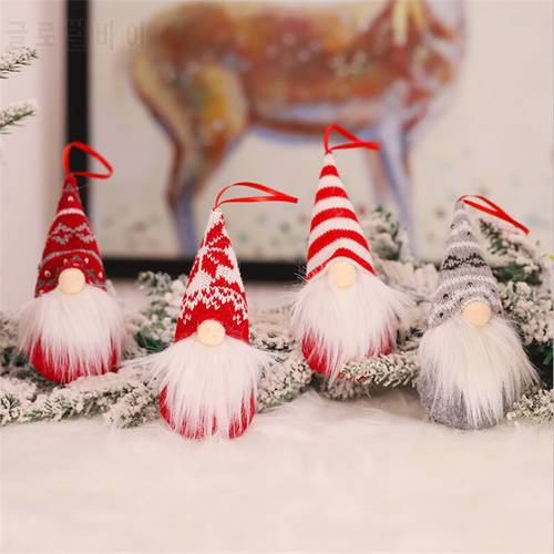 2022 Navidad Christmas Doll Ornaments Faceless Santa Claus Christmas Tree Pendant Christmas Decorations for Home New Year Decor