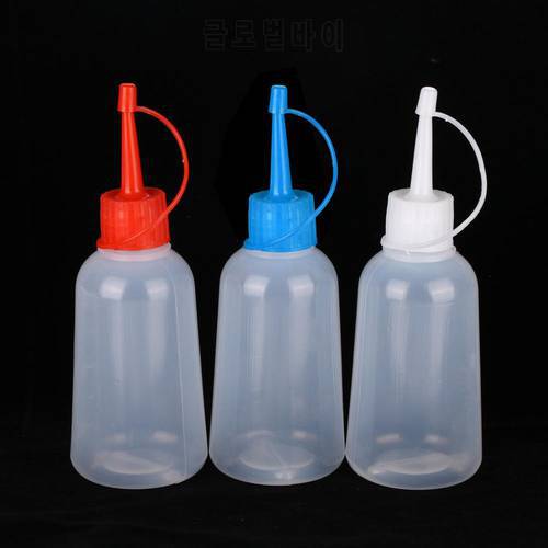 5pcs/Set 100ml Plastic Clear Tip Applicator Bottle LDPE Needle-nosed Scale Squeeze Bottle Cap Crafts Art Glue Dispensing Bottle