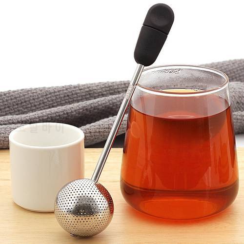 Tea Infusers Good Sealing Soft Handle Multifunction Soup Pot Tea Spoon Rotatable Tea Strainer Tea Drain Filter Mesh For Kitchen