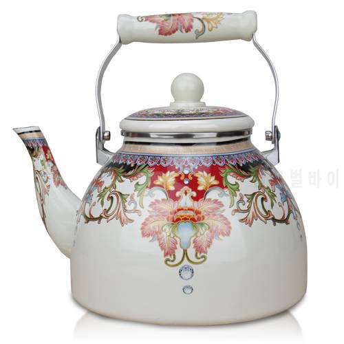 New Enamel Tea Kettle Kung Fu Tea Kettle Household Large Single Pot Heat-resistant Tea Set Kettle Enamel Tea Pot