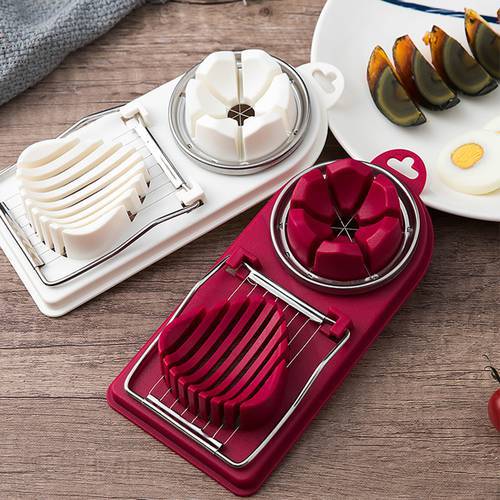 Multifunctional Kitchen Gadgets Egg Cutter Stainless Steel Slicer Mould Flower Shape Lunch Meat Cutter Kitchen Accessories