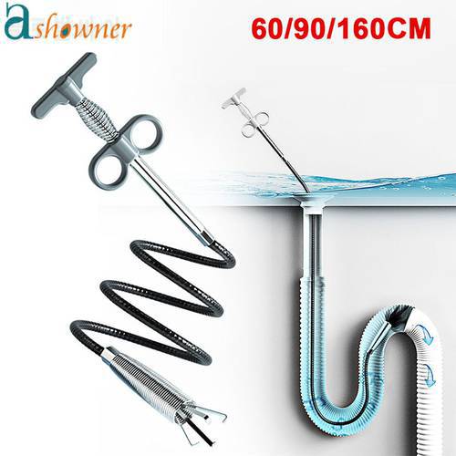 Sewer Pipe Unblocker Snake Spring Pipe Dredging Tool Sink Cleaning Hook Hair Clog Remover Kitchen Bathroom Sewer Cleaning Tool