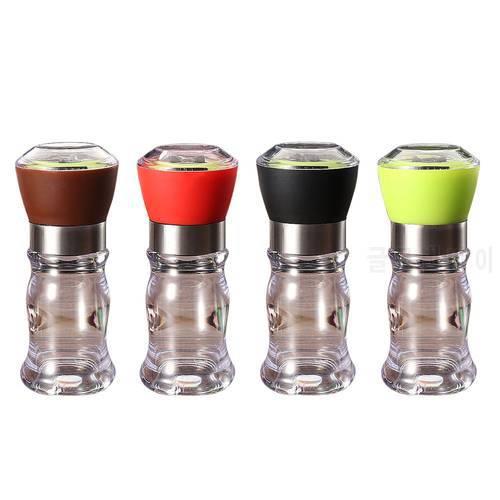 4 Colors Manual Stainless Steel Salt Pepper Grinder Spice Mill Ceramic Core Kitchen Cooking Grinding Tools Portable Useful