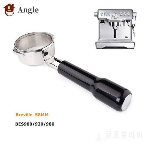 304 Stainless Steel 58mm Coffee Bottomless Portafilter Filter Replacement Basket For Breville BES900/920/980 Cafe Barista Tools