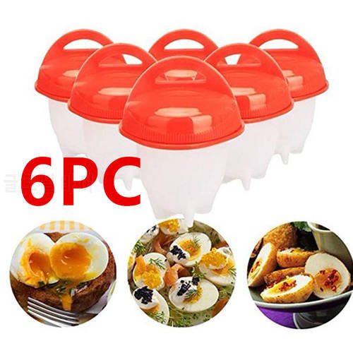 6PCS/3PCS Set Egg Poachers Cooker Silicone Non-Stick Egg Boiler Cookers Pack Boiled Eggs Mold Cups Steamer Kitchen Gadgets