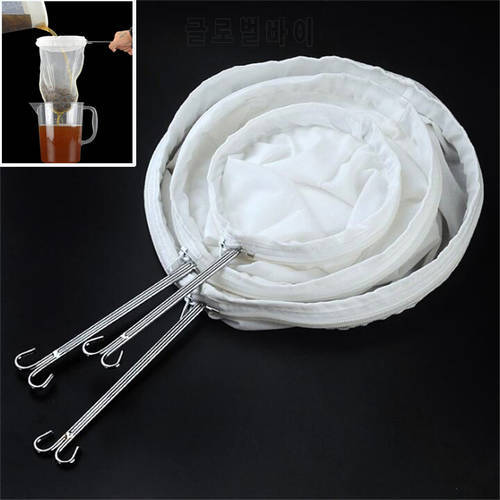 Milk Tea Filter Bag With Handle Hong Kong Style Steel Ring Coffee Cotton Cloth Filter Bulk Foam Filter Kitchen Accessories
