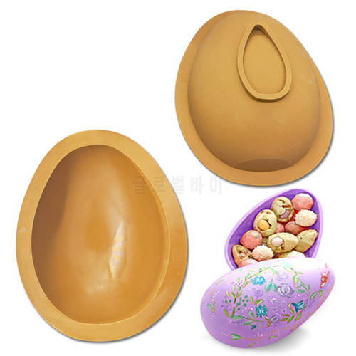 Silicone Bakeware Egg Chocolate Mold Large Easter Egg Mousse Knock Happy Egg Shape Silicon Moulds Silicone Mold Cake Tools