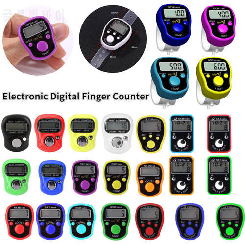 LCD Electronic Digital Finger Ring Tally Counter Hand Held Knitting Row Counter Clicker NEW Mini Point Marker Counter
