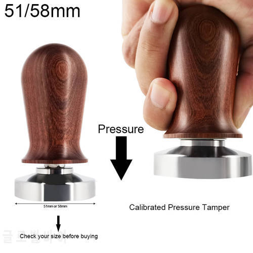 Tamper 51MM 58MM Coffee Tamper Stainless steel Pressure Calibrated Barista Coffee Press Coffeeware Barista Tools For Portafilter