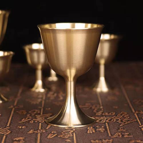 1/2pcs Metal Lamp Cups Beverage Gold For Bar Family Party Wine Cup Chalice Metal Texture Of Alcoholic Container Goblet Glass