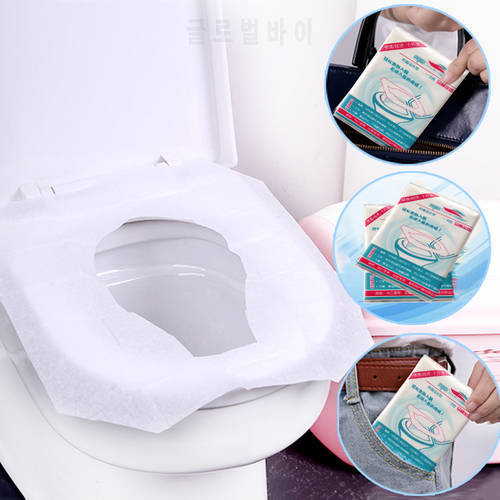 10Pcs/Lot Portable Disposable Toilet Seat Cover Waterproof Toilet Seat Cushion Paper For Travel/Camping Bathroom Accessiories