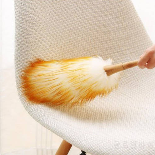 Anti-static Lambswool Feather Brush Duster The Dust Brush Feather Duster Dusting Cleaning Brush Wool Duster Brush Dust Broom