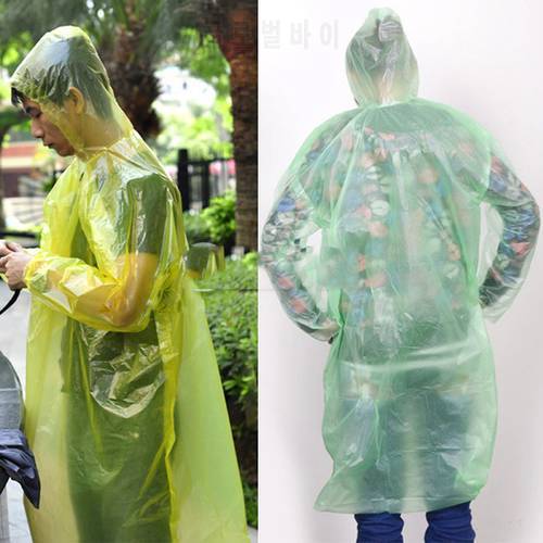 2020 Disposable Raincoat Adult Emergency Waterproof Hood Poncho Travel Camping Must Rain Coat Unisex