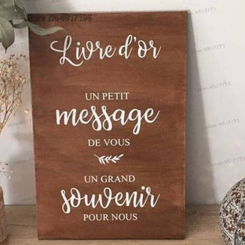 Wedding Sign Livre d&39or Vinyl Decals Message And Souvenir Wedding Board Stickers Personalized Texts Stickers Mariage Decor