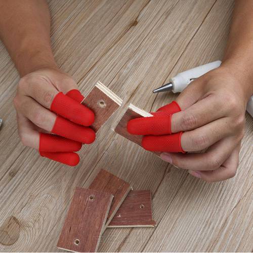Glue Gun Finger Caps 3 5 Pieces Anti-slip Silicone Finger Protector for High Temperature Resistant Anti-Hot Particles Pitted