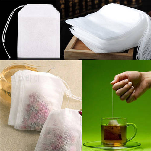 100Pcs/Lot Disposable tea bag Pu&39er teabag Empty Tea Bags With String Heal Seal Filter Paper for Herb Loose Tea Afternoon tea