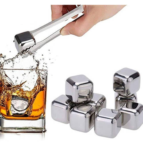 Cooling Stainless Steel Ice Cubes Set Reusable Chilling Stones Whiskey Wine Drinks Cooling Party Bar Tool Kitchen Supplies