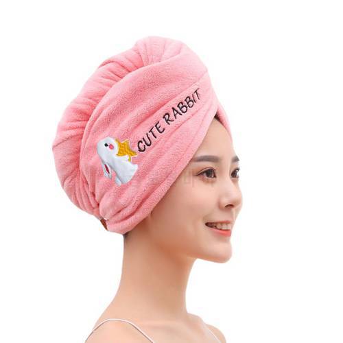 TECHOME Bathroom Microfiber Towel Rapid Drying Hair Towel Bath Towels for Women Girls Velvet Shower Cap Dry Hair Cap Head Wrap