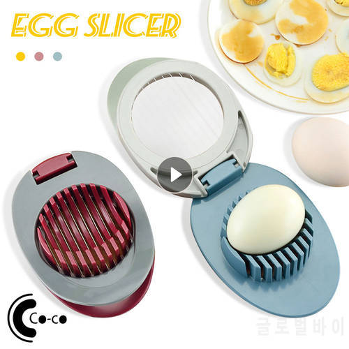 2in1 Egg Cut Multifunction Kitchen Boiled Egg Slicer Sectione Cutter Mold Flower Edges Gadgets Creative Quality Egg Cutter Tools
