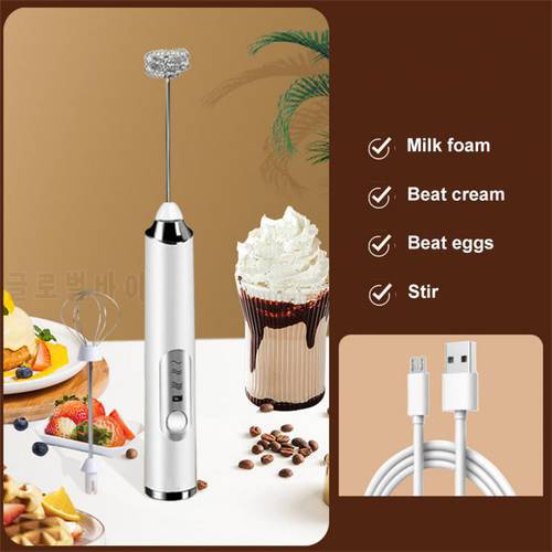 Electric Handheld Beater Wireless Milk Frothers With USB Electrical Mini Coffee Maker Whisk Mixer For Coffee Cappuccino Cream