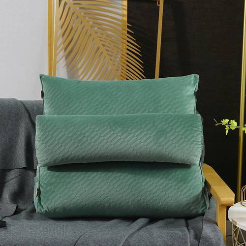 Triangle Reading Pillow Backrest Cushions Soft Back Support Pillow with Pocket Lumbar Cushions Wedge Pillow Almohada Lectura