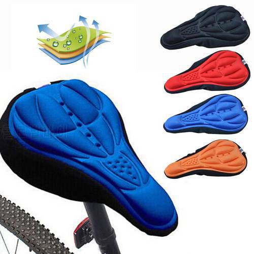 MTB Mountain Bike Cycling Thickened Extra Comfort Ultra Soft Silicone 3D Gel Pad Cushion Cover Bicycle Saddle Seat 4 Colors New