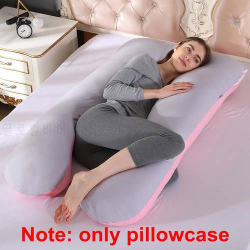 Pregnancy Pillow Case Sleeper Pregnant Women Bedding Full Body U Shape Maternity Pillows Case Pregnancy Side Sleepers Only Case