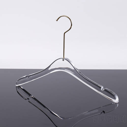 Anti Slip Clear Acrylic Clothes Hanger Shirts Wedding Dress Shop Transparent Hanger With Notches