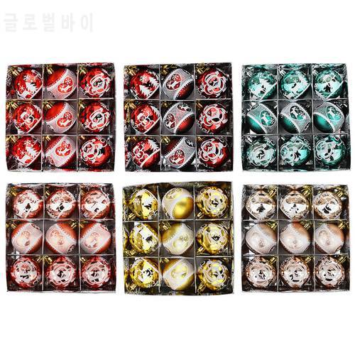Christmas Hanging Balls 9 Pcs Gift Box Packaging for Xmas Tree Home Party Bedroom Indoor Outdoor Decoration Ornaments