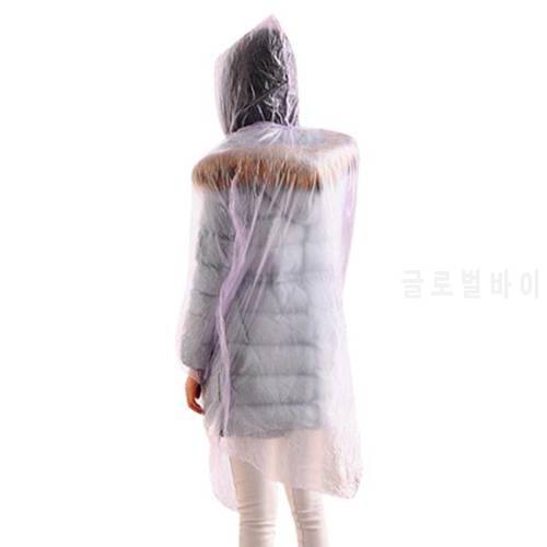 Disposable PVC Raincoat Rainwear Suit Thickened Waterproof Rain Poncho Coat Adult Clear Transparent Camping Hoodie random
