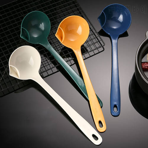 Plastic Soup Fat Oil Separator Ladles Skimmer Spoon Soup Colander For Kitchen With Heat Insulation Anti-scalding Colander