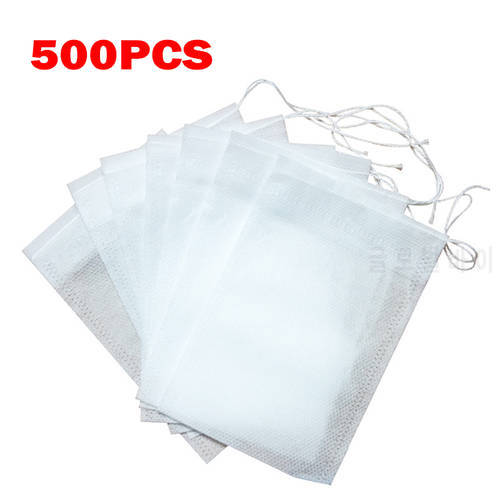 500PCS Disposable Tea Bags Infuser With String Heal Seal Empty Scented Tea Bags Filter Paper Seasoning Bag for Herb Loose Tea
