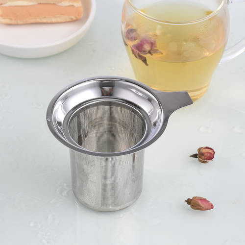 Tea Infuser Stainless Steel Tea Strainer Mesh Teapot Loose Tea Leaf Spice Filter Drinkware Kitchen Accessories Handle Clip Drink