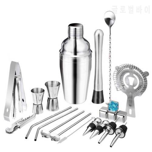 Stainless Steel Bar Tool Set Bar Accessories Cocktail Shaker Set Cocktail Shaker Bartending Cocktail Mixer Home Bars