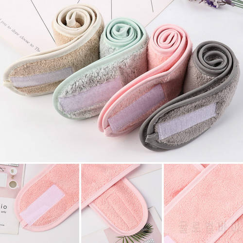 1Pcs Shower Cap Soft Facial Hairband Makeup Head Band Stretch Toweling Hair Wrap Women&39s Fashion SPA Shower Caps Cleaning Cloth