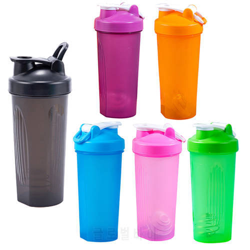 600ml Protein Shaker Bottle Herbalife Protein Powder Shake Cup for Gym Ffitness Shaker Slushy Cup W/ Scale Portable Water Bottle