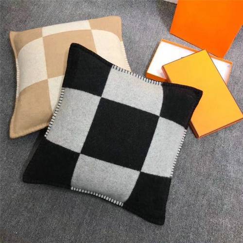 Luxury Cashmere Cushion Cover Crochet Knitted Soft Wool Warm Plaid Pillow Cases Throw Pillow Covers