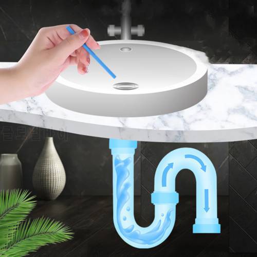 12pcs Kitchen Sink Sewer Cleaning Agent Remove Oil Pollution Washbasin Toilet Bathtub Pipe Cleaning Sticks Household Cleaning