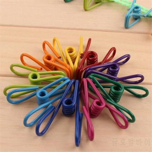 5/10/20PCS Multipurpose Colorful Stainless Steel Clips Clothes Pins Pegs Holders Clothing Clamps Sealing Clip Household