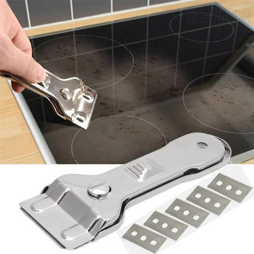 Portable Glass Cleaning Tool Household Decontamination Shovel Removal Scraper Blades Sets for Wall Floor Tile Kitchen Stove
