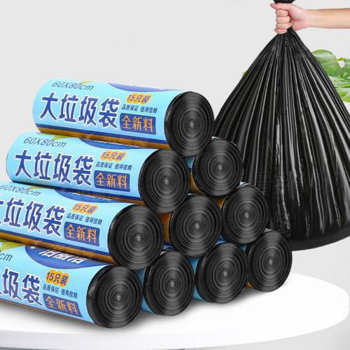 Thickened Large Disposable Garbage Bag Household Kitchen Garbage Storage Bag Portable Continuous Roll Degradable Garbage Bag