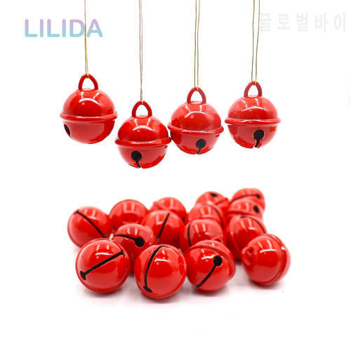 10PCS Exquisite RED Jingle Bells Iron Pendants Hanging Christmas Tree Ornaments Christmas Decorations Party Crafts Accessories