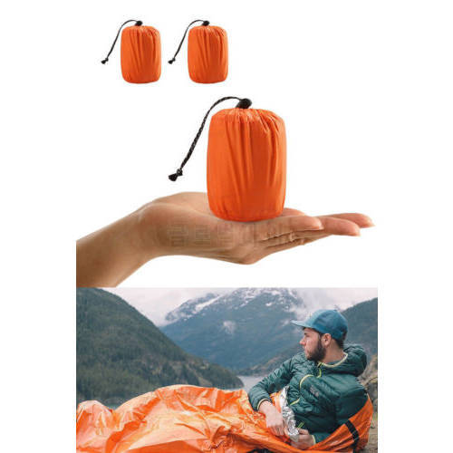 PE Aluminum Emergency Sleeping Bag Emergency First Aid Sleeping Bag Film Tent For Outdoor Camping Hiking Tools Dropshipping