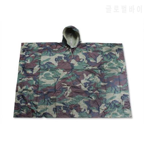 1 X Camouflage Military Raincoat Jungle Multifunctional Poncho Tactical Multicam Outdoor Waterproof Rain Poncho Free Shipping