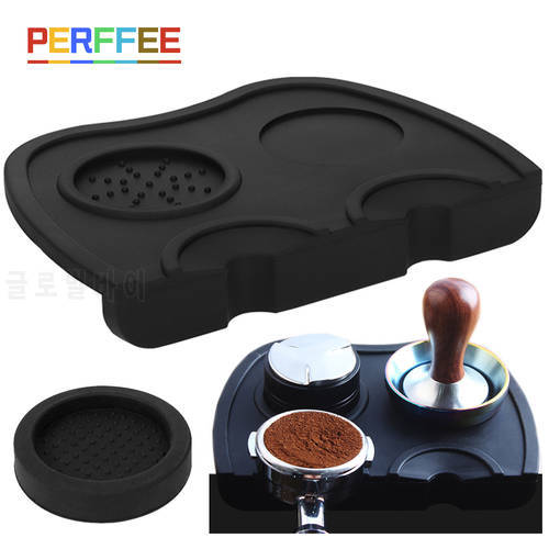 Espresso Coffee Tampers Mat Fluted Coffee Tampering Corner Mat Pad Anti-skid Food Safe Silicone Rubber Coffeeware Tamping Mat